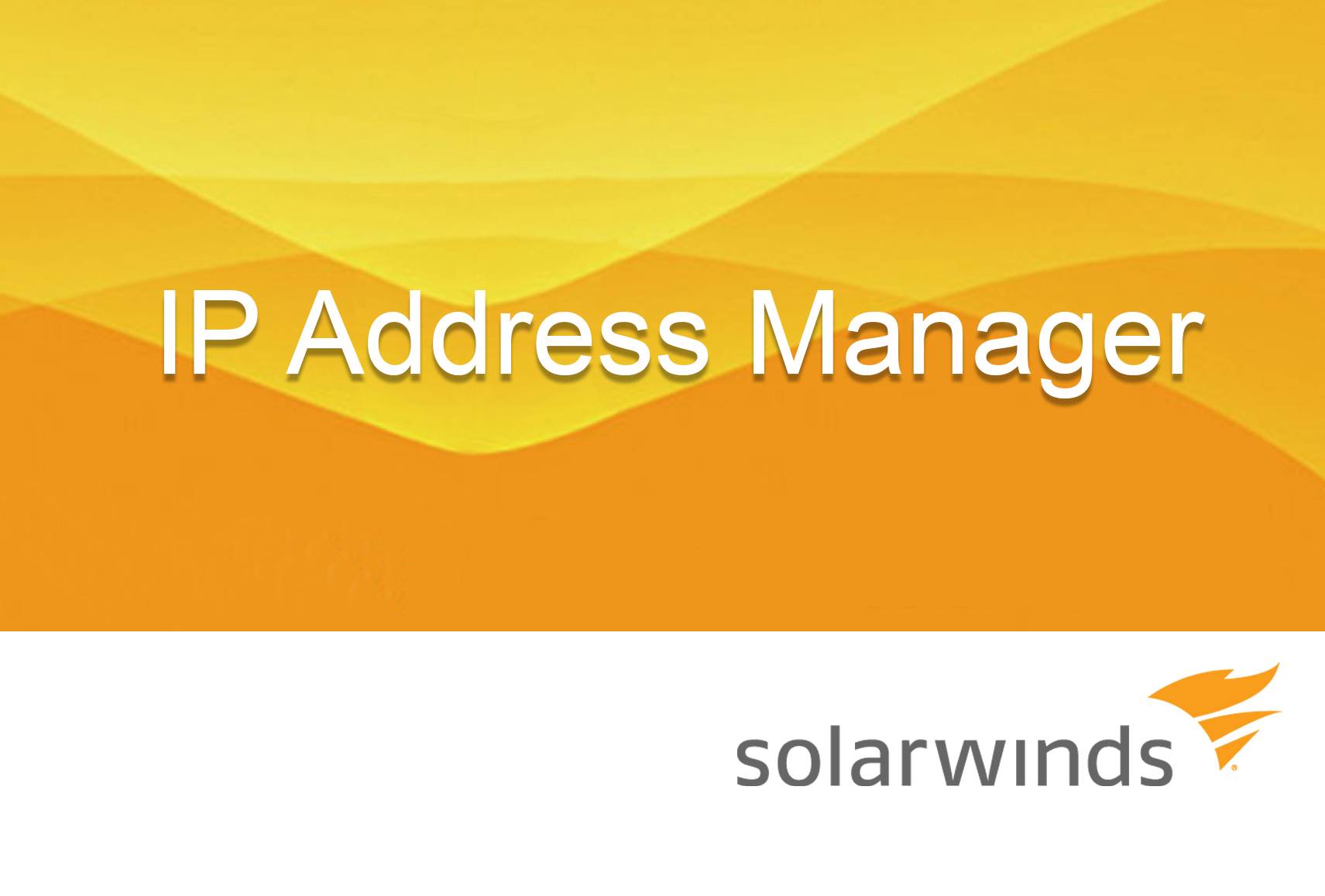 Купить SolarWinds IP Address Manager лицензию в интернетмагазине