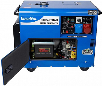 Генератор дизельный EnerSol, 230В/380В (1/3 фазы), 6/6.5кВт, электростартер, AVR, 156кг. картинка №23943