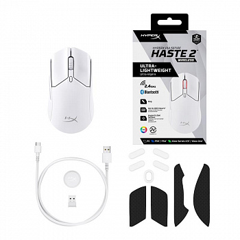 Миша HyperX Pulsefire Haste 2, RGB, USB-A/WL/BT картинка №25802